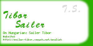 tibor sailer business card